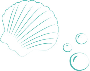 Muschel mit Luftblasen